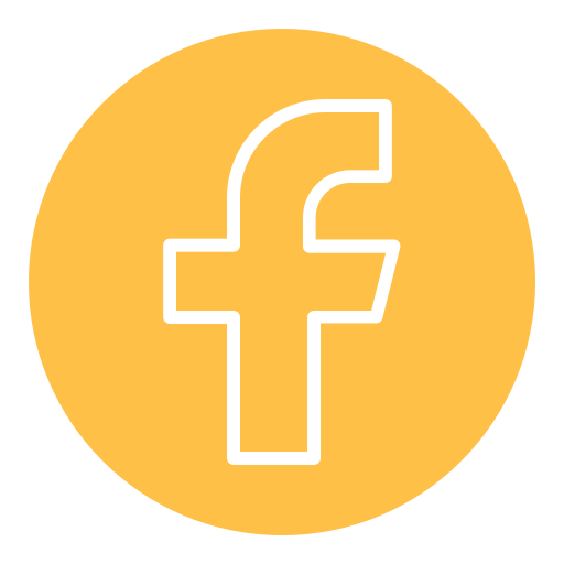 Facebook Logo auf gelben Untergrund